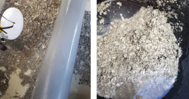 【事例14】充てん剤に固着したスケールがゴッソリ一掃！